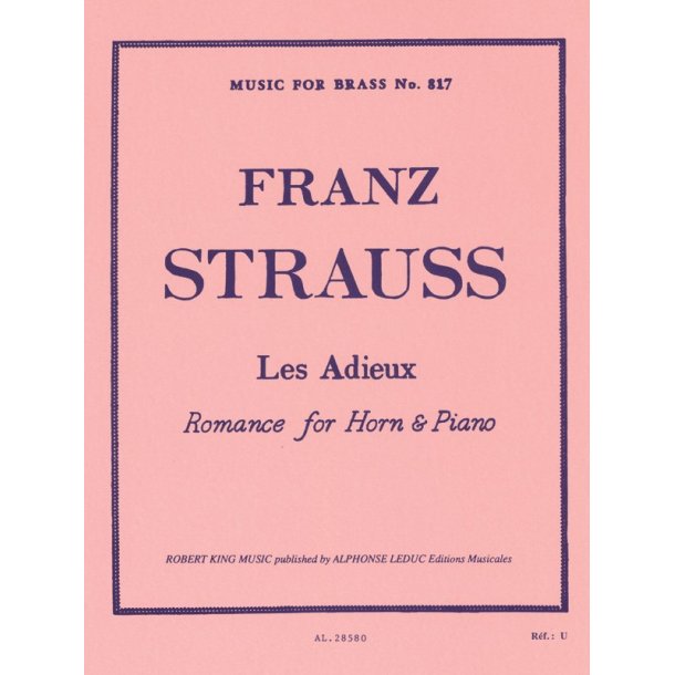 Franz Strauss: Romance from 'Les Adieux' (Horn/Piano)