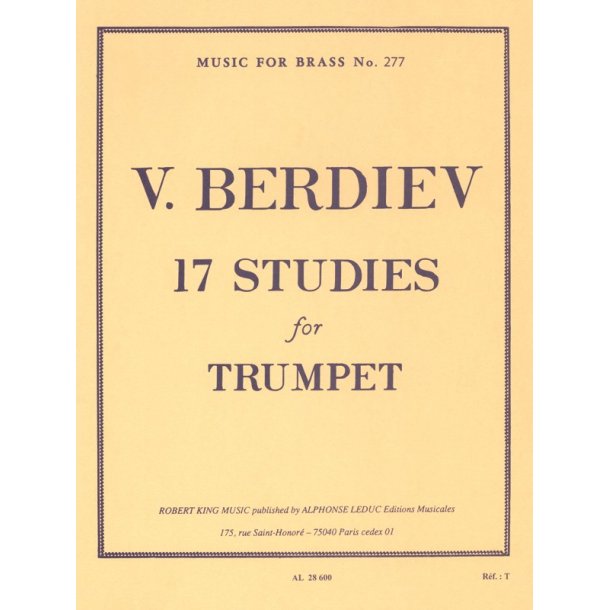 V. Berdiev: 17 Studies (Trumpet solo)