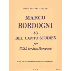 Giulio Marco Bordogni: 43 Bel Canto Studies (Trombone-Bass solo)
