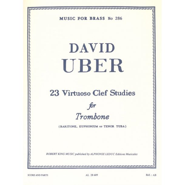 David Uber: Twenty Three Virtuoso Clef Studies (Trombone)