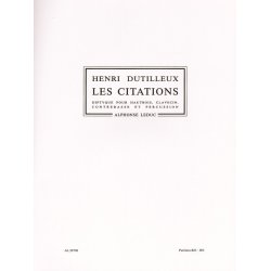 Henri Dutilleux: Les Citations, Diptyque (Quartet-Mixed)