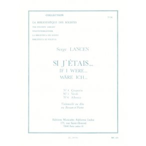 Serge Lancen: If I were... for Cello, Viola or Bassoon and Piano