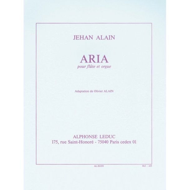Jehan Ariste Alain: Aria (Flute & Organ)