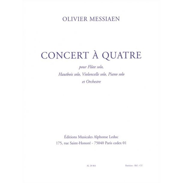 Olivier Messiaen: Concert &agrave; Quatre (Orchestra)