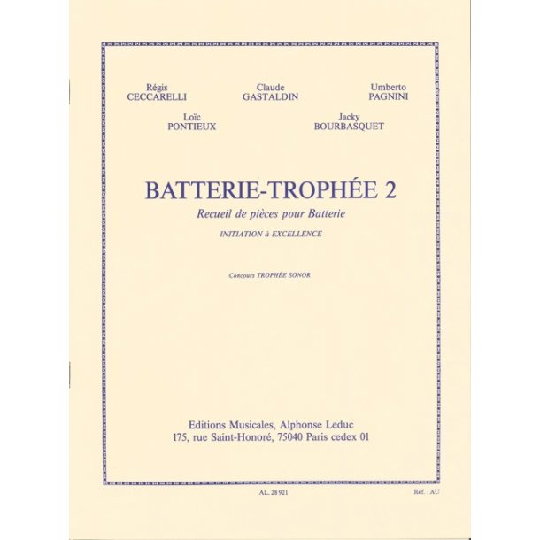 Various Composers: Batterie-Troph&eacute;e 2, Initiation &agrave; Excellence (Percussion solo)