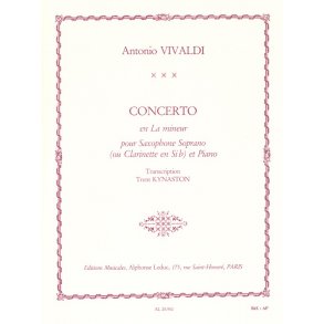 Antonio Vivaldi: Concerto FVII/5 RV461 In A Minor  (B Flat Saxophone)