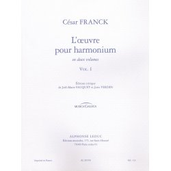 C&eacute;sar Franck: L'Oeuvre pour Harmonium Vol.1 (Musica Gallica) (Organ)