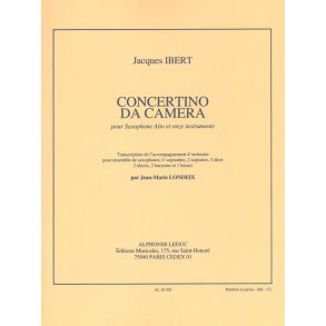 Jacques Ibert: Concertino da Camera (Saxophone & other Instruments)