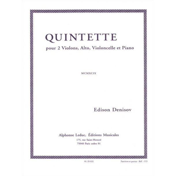 Edison Denisov: Quintette (Quintet-Piano)