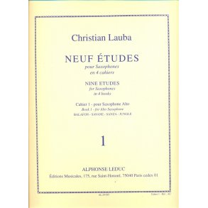 Neuf Études pour saxophone alto (cahier 1)