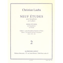 Christian Lauba: 9 Etudes Vol.2: Soprano & Tenor Saxophone (Saxophone solo)