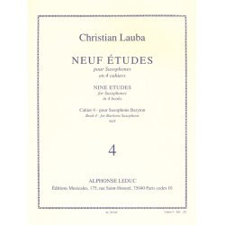 Christian Lauba: 9 Etudes Vol.4: Baritone Saxophone (Saxophone solo)