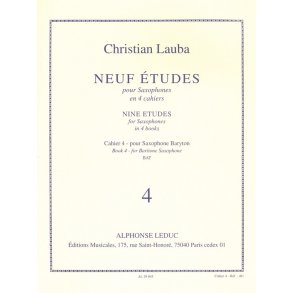 Christian Lauba: 9 Etudes Vol.4: Baritone Saxophone (Saxophone solo)