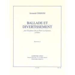 Armando Ghidoni: Ballade et Divertissement (Saxophone-Alto & Piano)