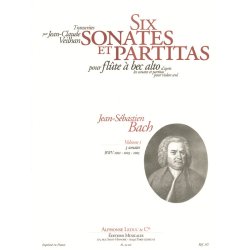 J.S. Bach: Violin Sonatas & Partitas arr. for Treble Recorder Solo - Volume 1