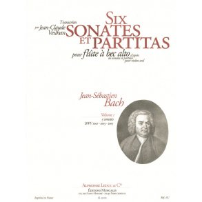 J.S. Bach: Violin Sonatas & Partitas arr. for Treble Recorder Solo - Volume 1
