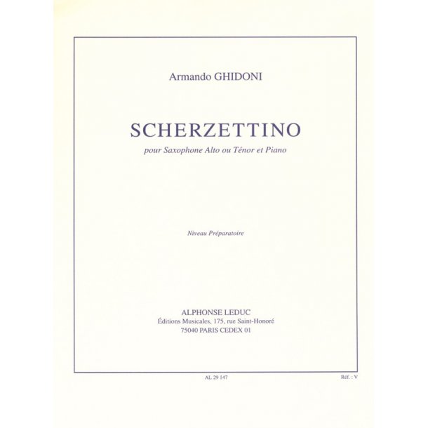 Armando Ghidoni: Scherzettino (Saxophone-Alto & Piano)