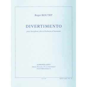Roger Boutry: Divertimento (Saxophone and Orchestra)