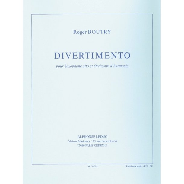 Roger Boutry: Divertimento (Saxophone and Orchestra)