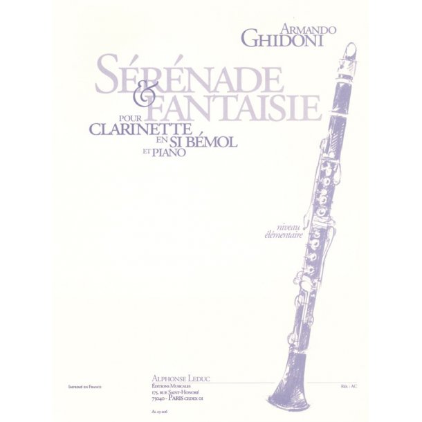 Armando Ghidoni: S&eacute;r&eacute;nade et Fantaisie (Clarinet & Piano)