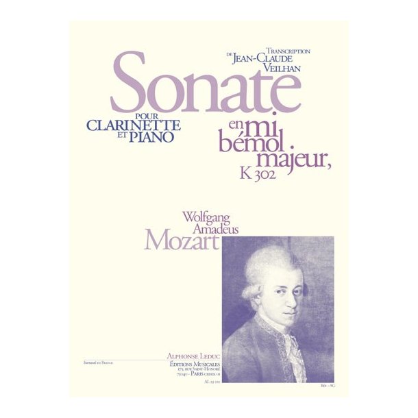 Wolfgang Amadeus Mozart: Sonata K302 in E flat major (Clarinet & Piano)