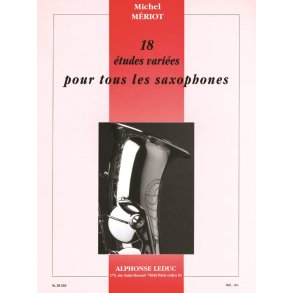 Michel Mériot: 18 Etudes variées (Saxophone solo)