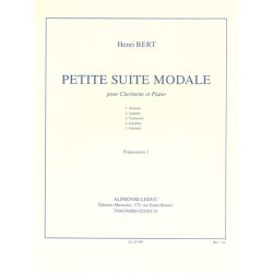 Henri Bert: Petite Suite modale (Clarinet & Piano)
