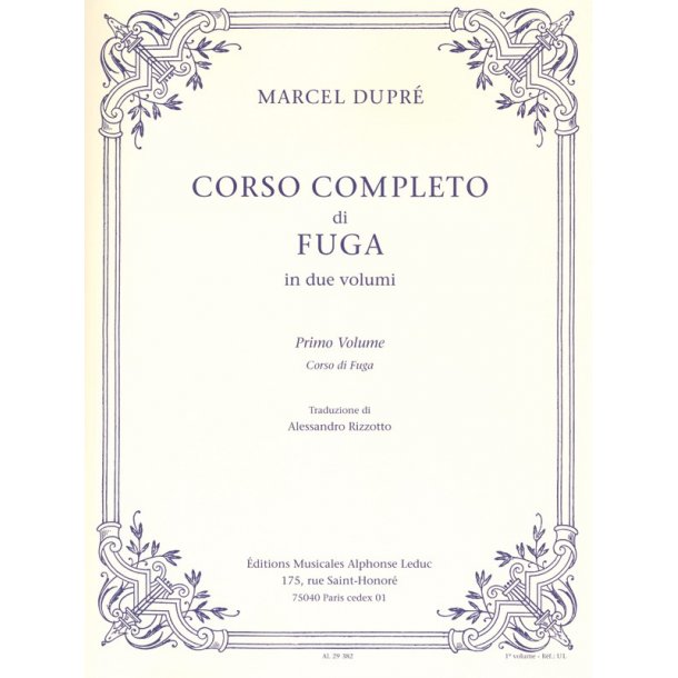 Dupre Rizzotto Corso Completo Di Fuga Primo Volume Corso Di Fuga Bk