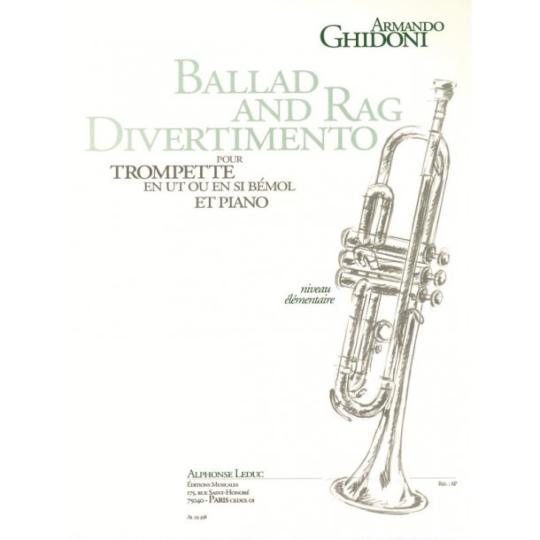 Armando Ghidoni: Ballad & Rag Divertimento (Trumpet & Piano)