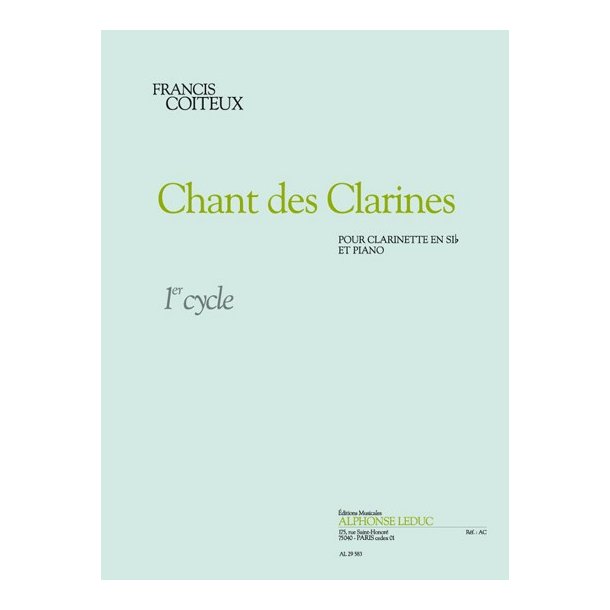 Francis Coiteux: Chant des Clarines (Clarinet & Piano)