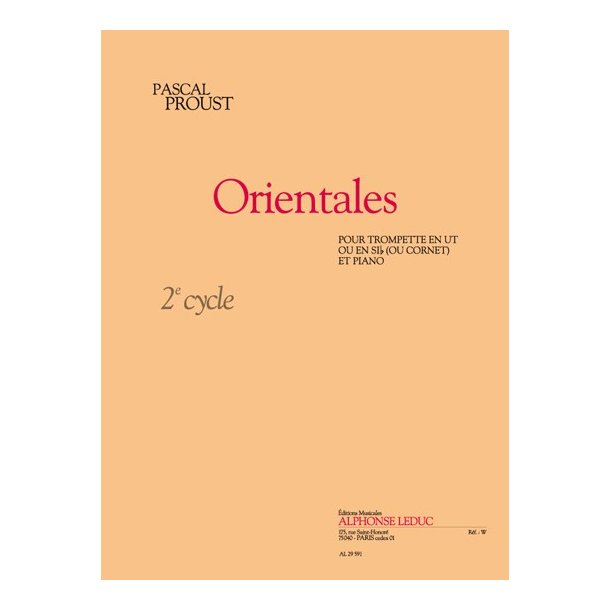 Pascal Proust: Orientales (Trumpet & Piano)