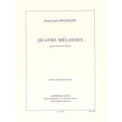 Jean-Louis Mansart: 4 M&eacute;lodies (Voice & Piano)
