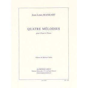 Jean-Louis Mansart: 4 Mélodies (Voice & Piano)