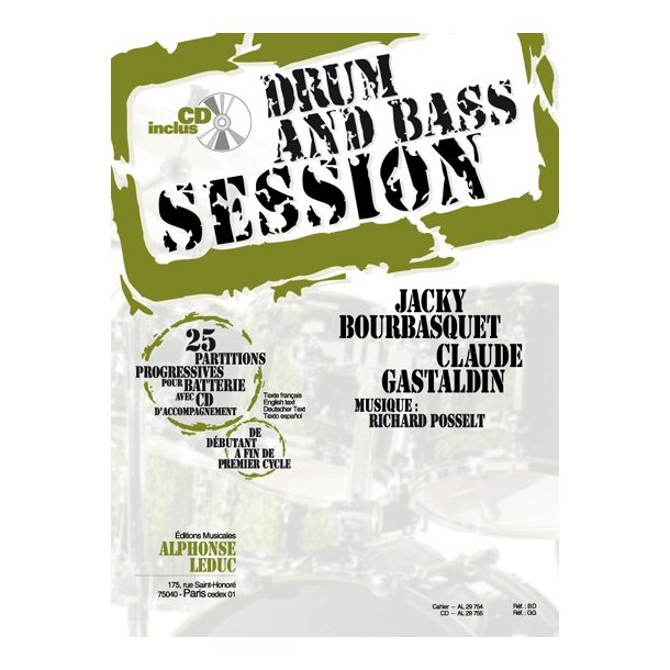 Jacky & Claude Bourbasquet J.& Gastaldin: Drum and Bass Session: Book (Percussion solo)