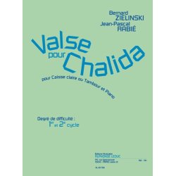 Rabie: Valse pour chalida pour caisse claire ou tambour et piano