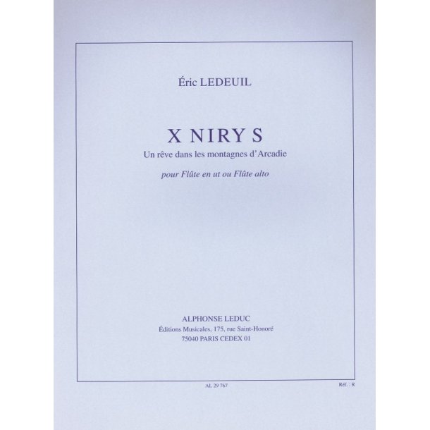 Ledeuil Eric X Niry S Flute In C Or Alto Flute Book