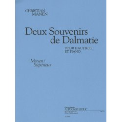 Manen 2 Souvenirs De Dalmatie Jadransko More Et Oboe & Piano Book