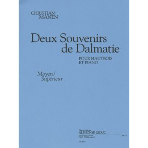 Manen 2 Souvenirs De Dalmatie Jadransko More Et Oboe & Piano Book
