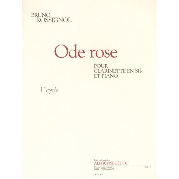 Ode Rose Cla/Pno