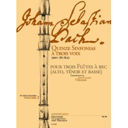Bach Js 15 Sinfonias A 3 2 3rec Bk