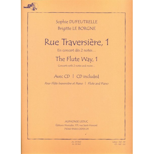 Rue traversi&egrave;re, m&eacute;thode pour fl&ucirc;te (vol.1, avec CD)