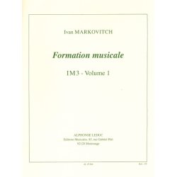 Markovitch Formation Musicale Im3 Volume 1 Book