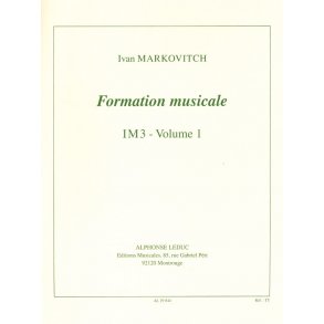 Markovitch Formation Musicale Im3 Volume 1 Book