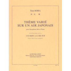 Hora Toru Theme Varie Sur Un Air Japonais Alto Saxophone Piano Book