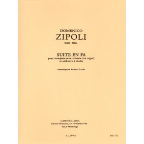 Zipoli Lauth Suite In F Trumpet Strings Hpcd Or Organ Score/Parts