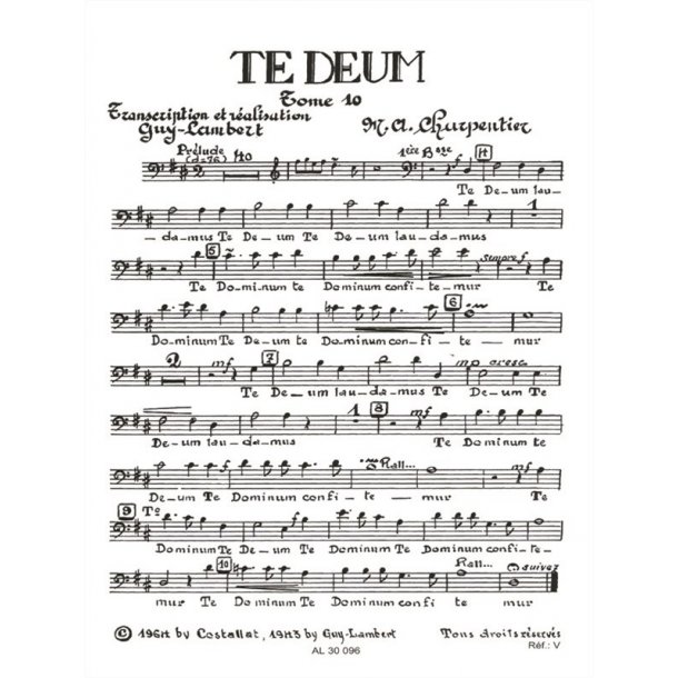 Marc-Antoine Charpentier: Te Deum (Choral-Mixed accompanied)