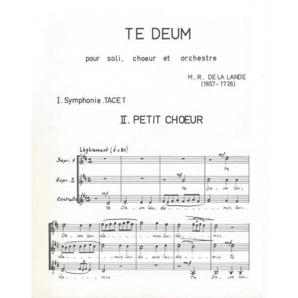Michel Richard Delalande: Te Deum (Choral-Mixed accompanied)