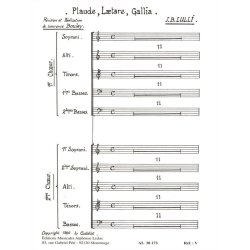 Lully Boulay Plaude Laetare Gallia Satbb & Ssatb A Cappella Choral