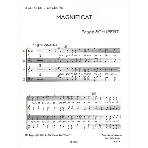 Franz Peter Schubert: Magnificat D486 in C (Choral-Mixed accompanied)