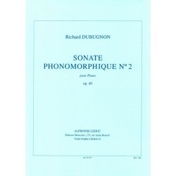Dubugnon Richard Sonate Phonomorphique No 2 Op.40 Piano Book